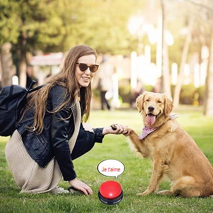 Jouet Interactif pour Chien / ChienParlant / Rouge - au royaume des chiens