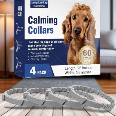 Collier-pour-chien-apaisant-paquet-quatre-gris