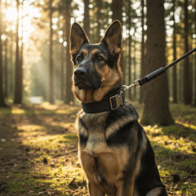 Collier pour chien - laisse - noir-for-t