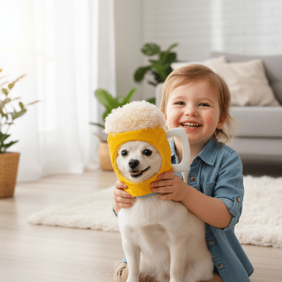 Costume pour chien - chope de bière - au royaume des chiens