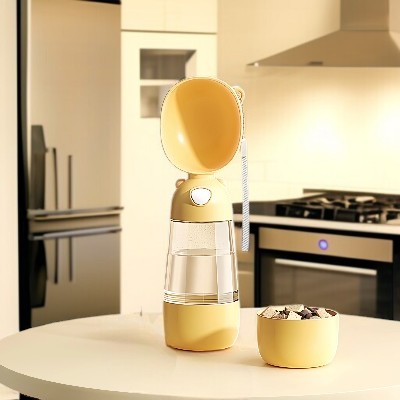 Gourdes-pour-chien-portable-jaune-manger-eau