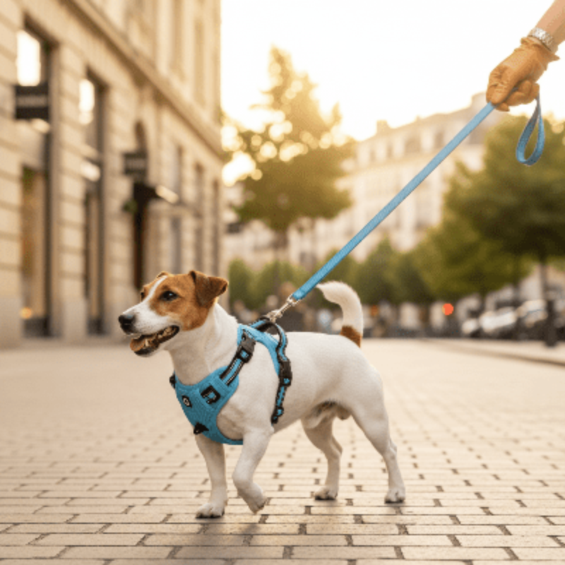 Harnais pour chien - avec laisse -jack-russell-ville