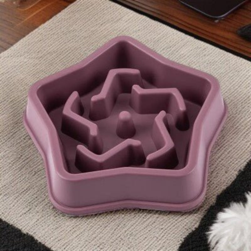 Jouet pour chien - gamelle anti etouffement -etoile-mauves.