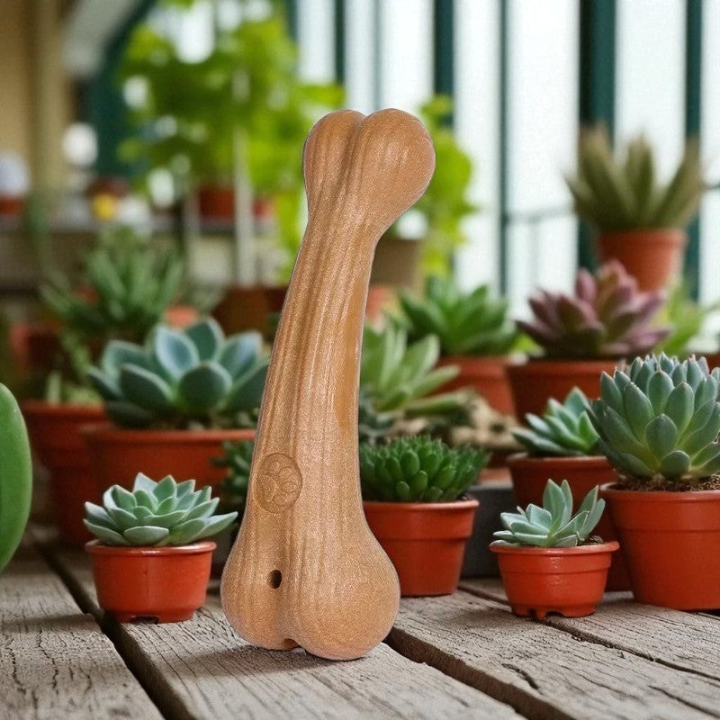Jouet pour chien indestructible - forme d'os imitation bois