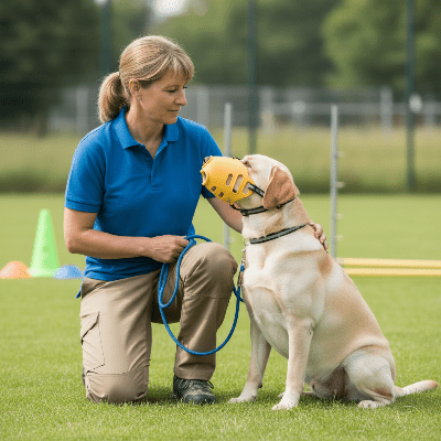 Muselière chien - réglable et respirante anti-morsure - au royaume des chiens