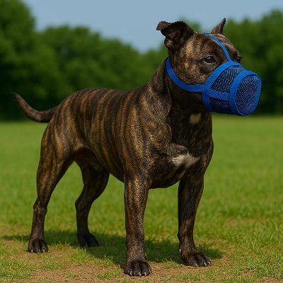 Muselière pour chien - tissu maillé respirant anti-morsure - au royaume des chiens