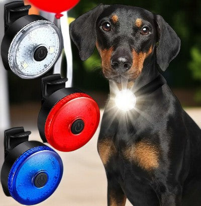 Pendentif-lumineux-de-securite-blanc-rouge-bleu-avec-chien-portant-blanc