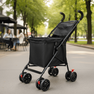 Poussettes pour chiens - chariot multifonctionnel pliable et portable - au royaume des chiens