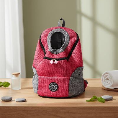 Sac à dos pour chien - petit portable double epaule respirant - au royaume des chiens