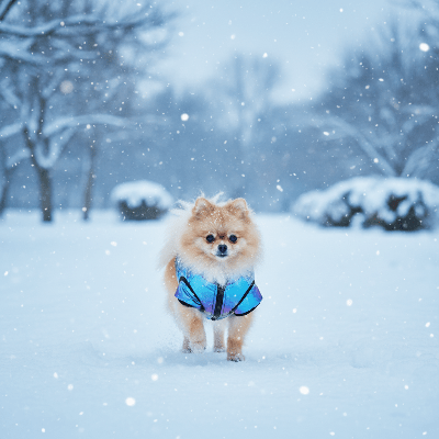 Imperméable pour chien - doublure chaude en velours - au royaume des chiens