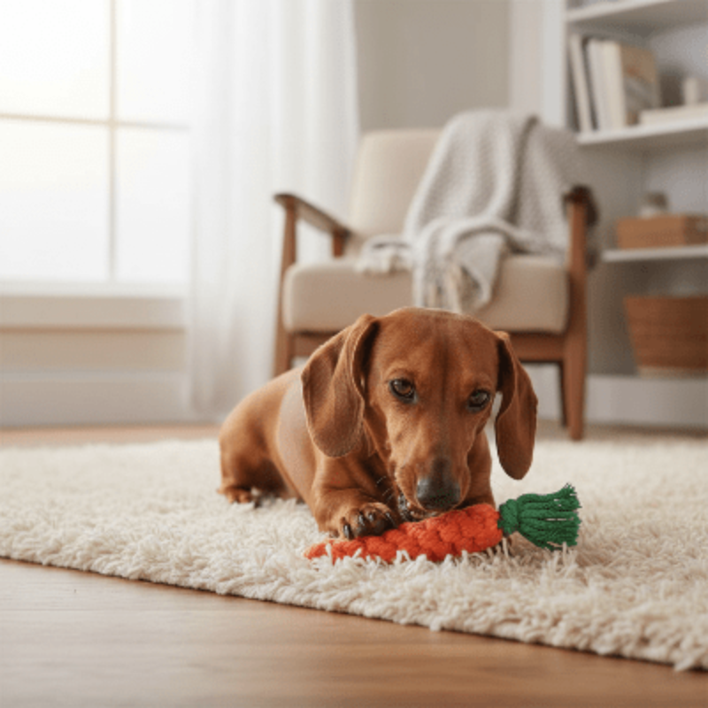 Jouets pour chiens - carottes -teckel