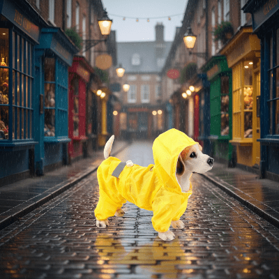 Chien manteau - avec capuche K-WAY léger - au royaume des chiens