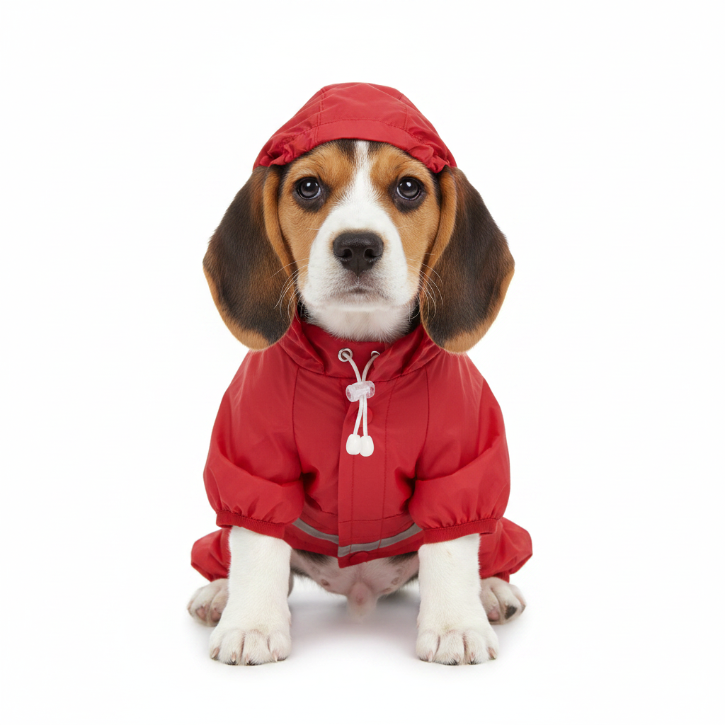 Chien manteau - avec capuche K-WAY léger-jaune
