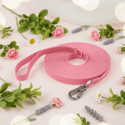 CoffretComplet Pluie - Imperméable avec Harnais + Laisse laisse-silicone-rose