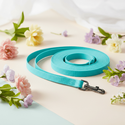 Coffret Complet Pluie - Imperméable avec Harnais + Laisse laisse-silicone-turquoise