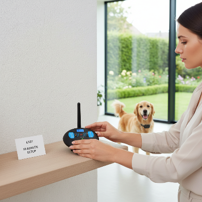 Collier anti aboiement pour chien - clôture- Installation ultra-simple à la maison