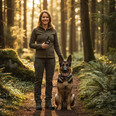 Collier électrique chien - pour dressage-Femme forêt télécommande