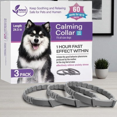 Collier-pour-chien-apaisant-paquet-trois-gris