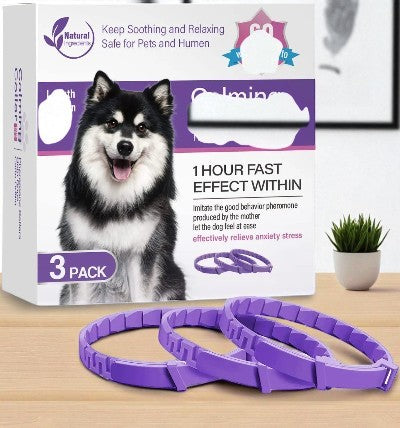 Collier-pour-chien-apaisant-paquet-trois-mauve