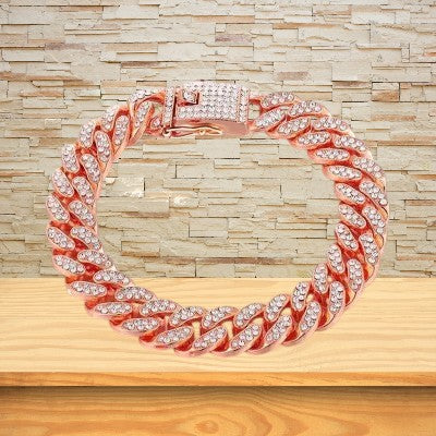 Collier-pour-chien-chaine-rose