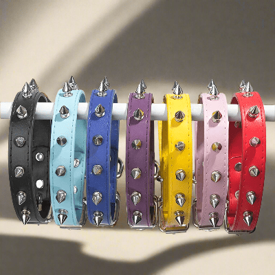 Collier-pour-chien-cuir-sept-couleurs.