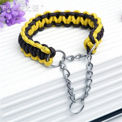Collier-pour-chien-grande-taille-noir-jaune
