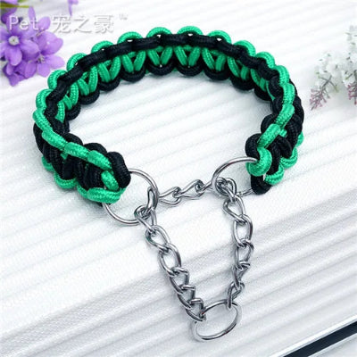 Collier-pour-chien-grande-taille-vert-noir-demo