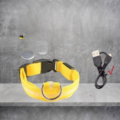 Collier-pour-chien-lumineux-jaune.