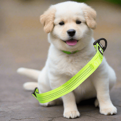 Collier-pour-chien-reflechissant-vert-jaune-mini-golden