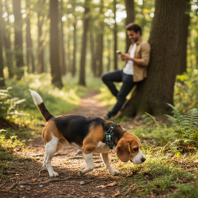 Collier GPS chien - sans fil-GPS - Beagle forêt