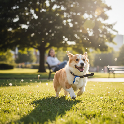 Collier GPS pour Chien - Localisation Intelligente-GPS tracker - Corgi parc