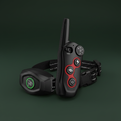 Collier de dressage chien -2 en 1 télécommande 500m et anti-aboiement noir