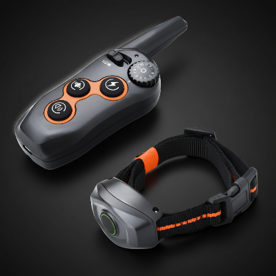 Collier de dressage chien -2 en 1 télécommande 500m et anti-aboiement-orange