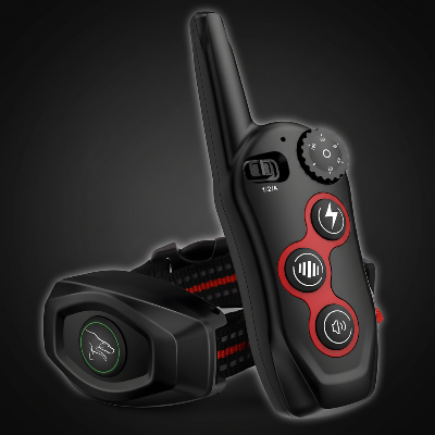 Collier de dressage chien -2 en 1 télécommande 500m et anti-aboiement rouge