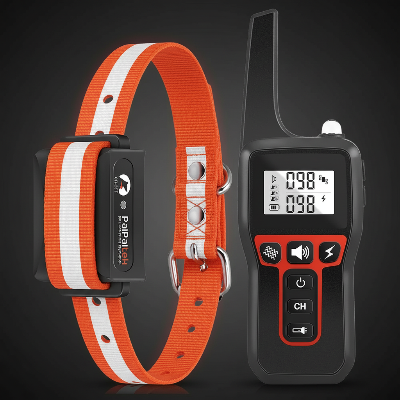 Collier de dressage chien - 2-en-1  télécommande 1000m orange nylon