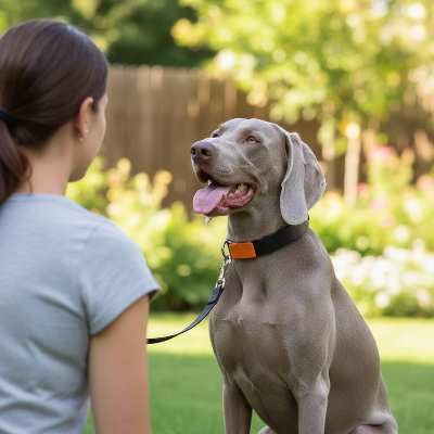 Collier de dressage pour chien - professionnel-Weimaraner jardin