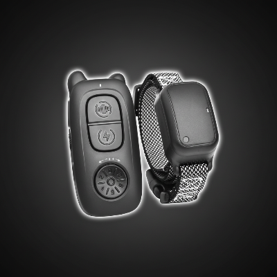 Collier de dressage pour chien - télécommande 400m  Bip, Vibration et Choc noir