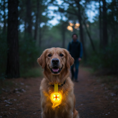 Collier pour chien  - anti perte-Anti-perte - forêt crépuscule