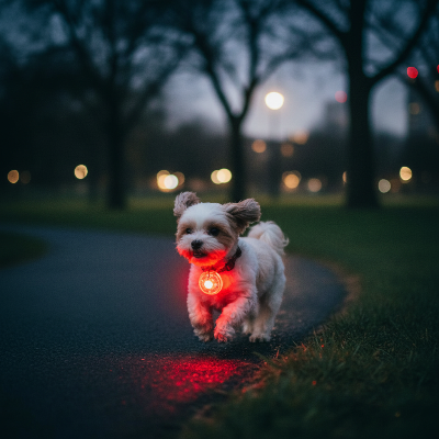 Collier pour chien  - anti perte-Anti-perte - nuit parc