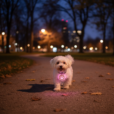 Collier pour chien - lampe ledrose parc