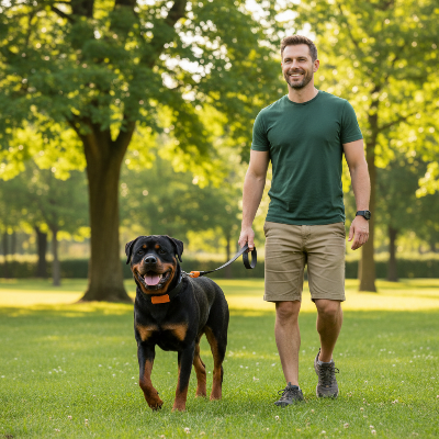 Colliers de dressage pour chien - professionnels-Rottweiler parc collier pointes