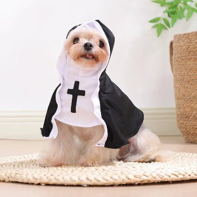 Costume d'halloween pour chien - religieuse - au royaume des chiens