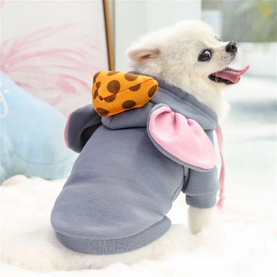 Costume-pour-chien-Souris-gris-chien-portant-sans-capuchon