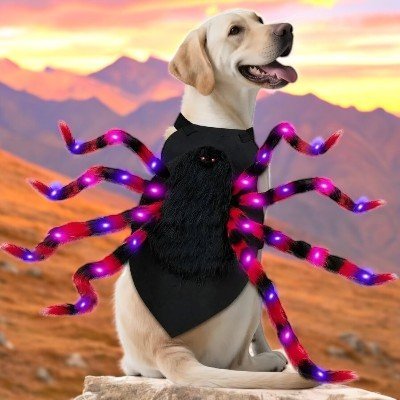 Costume pour chien - araignée pattes aux leds - au royaume des chiens