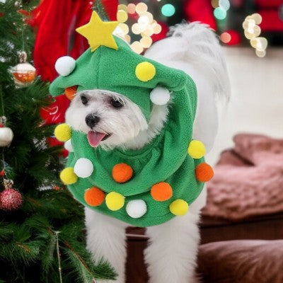 Costume-pour-chien-sapin-de-Noel-mignon-sous-le-sapin