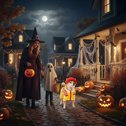 Costume Halloween pour chien - McDonald-Trick-or-treat avec chien McDonald