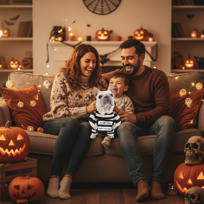 Costume pour chien - Prisonnier-Famille avec chien prisonnier