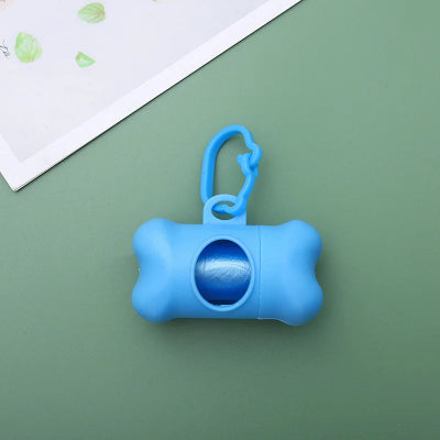 Distributeur de sacs à crottes -bleu-clair
