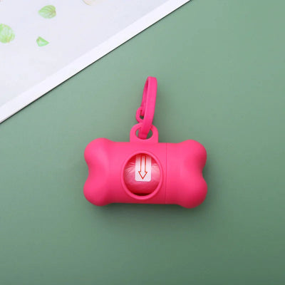 Distributeur de sacs à crottes -rose