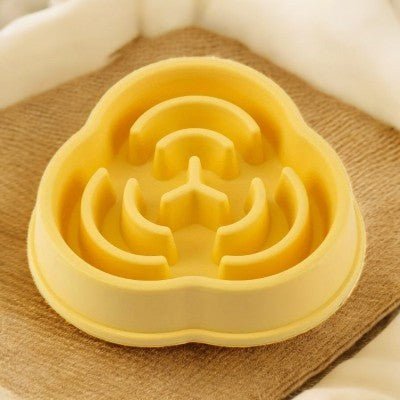 Gamelle-anti-glouton-chien-alimentation-lente-jaune.